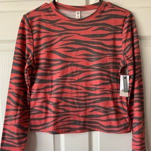 BP long sleeve zebra print shirt size medium